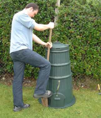 Step one of instructions for installing a Sturdy Recycone Composter