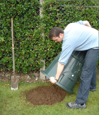 Step three of instructions for installing a Sturdy Recycone Composter